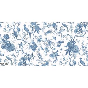 Sanderson Southwold Blue Collection Pillemont Toile White Fabric 0.5m 