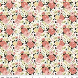Dani Mogstad Joy In The Journey Cream Floral Fabric 0.5m