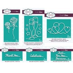 Creative Expressions One-liner Die Collection - Champagne & Roses Bundle
