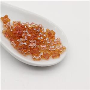 Preciosa Crystal Apricot Medium Spin Beads Approx 4x7mm (50pcs)