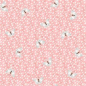Baby In Bloom Fluttering Fawn Flannel Fabric 0.5m