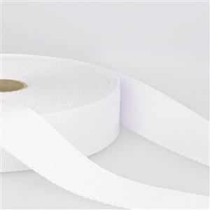 White Polyester Webbing 35mm x 1m (Cut to Order)