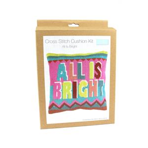 Cross Stitch Kit: Cushion: All is Bright - 40cm x 40cm