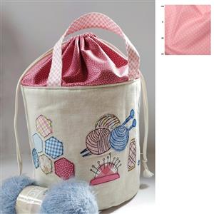 Pink Helen Newton's Craft Storage Bag Kit: Instructions, Fabric Panel & Fabric (2m)