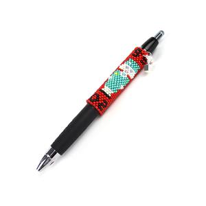 Penmanship; Base Metal Pen Charm, Retractable Rollerball Gel Pens & 4 x Seed Beads 11/0