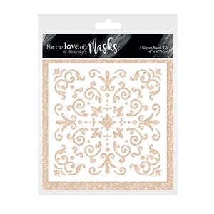 For the Love of Masks - Filigree Swirl Tile, Contains 1 mask approx 6