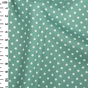 Rose and Hubble Cotton Poplin Spots on Ice Green Fabric 0.5m