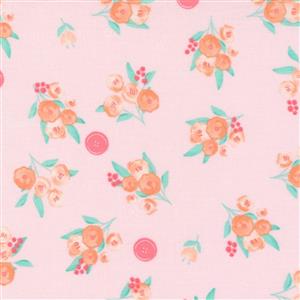 Moda Sew Wonderful Pink Floral Fabric 0.5m