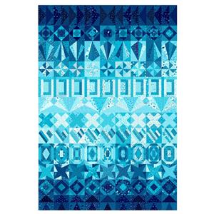 Jenny Jackson's Blue FPP March Strip of the Month Kit: Pattern, Fabric Panel & Ready To Use Templates