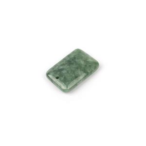 Type A 45.50cts Green Burmese Jade Plain Rectangle Approx 20x30mm Loose Bead Pendant
