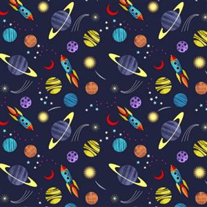 Space Explorers Universe Roses Fabric 0.5m