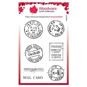 Woodware Clear Singles Extra Postmarks - 7 Stamps