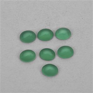 11cts Green Onyx Approx 9x7mm Oval Pack of 7