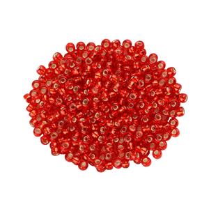 Miyuki Silver Lined Flame Red Beads 8/0  (22GM/TB)