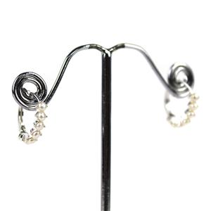 White Freshwater Pearl 925 Sterling Silver Hoop Earrings