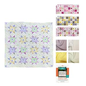 Amber Makes Just Charming Starflower Quilt Kit Fabric & Instructions