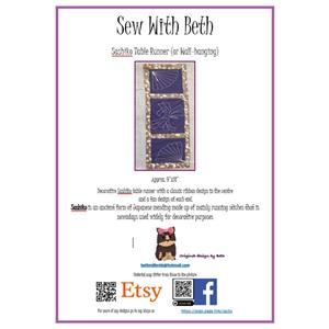 Sew with Beth Sashiko Table Runner Instructions