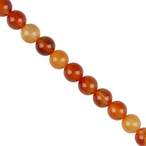 450cts Natural Carnelian 8mm Smooth Rounds (1M)