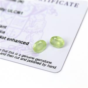 2.35cts  Prehnite 8x6mm Oval Pack of 2 (N)