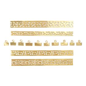 Gold Plated Base Metal Decorative Wire Bracelet Kit - Inc End Caps