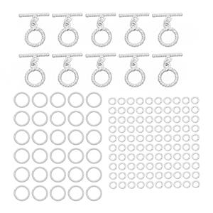 Silver Plated Base Metal Twisted Chainmaille Kit (140 pcs)