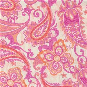 Moda Paisley Rose Pink Paisley Fabric 0.5m