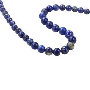 80cts Lapis Lazuli Graduated Plain Rounds, Approx 5-8mm, 30cm Strand