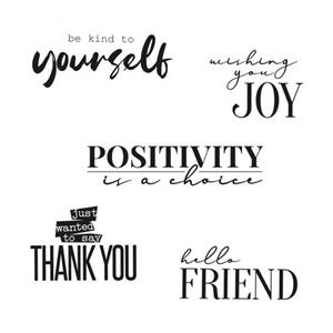 Clear Stamps 5PK Sunnyside Sentiments #8 by Pete Hughes