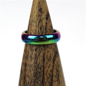 Rainbow Haematite Ring