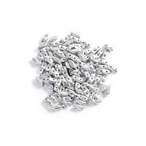 StormDuo Beads Aluminium Silver, Approx 3x7mm (100pcs)
