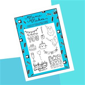 Mama Makes - Birthday Elements A6 Stamp Set