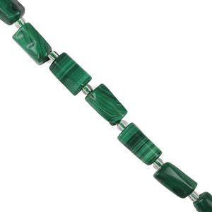 195cts Malachite Pillar Beads Approx 8x12mm, 38cm Strand