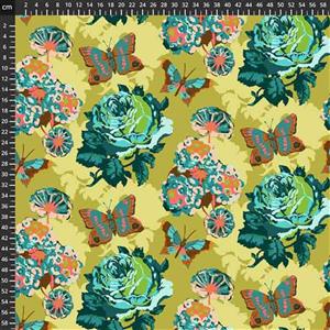 Anna Maria Horner Love Always Yellow Flower Bloom Fabric 0.5m