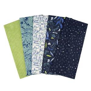 Janet Clare Fabrics  - Five Fat Quarter Selection - Collage