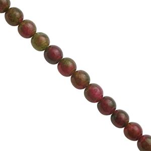 75cts Watermelon Solar Quartz Smooth Rounds Approx 6 to 7mm, 21cm Strand 