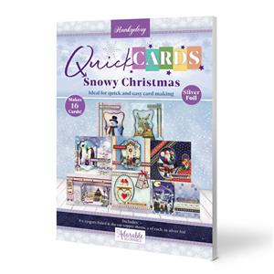 Quick Cards - Snowy Christmas, Contains 16 x A4 300gsm Foiled & Die-Cut  Topper Sheets
