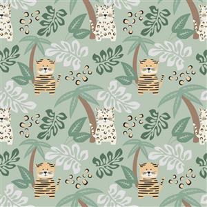Henry Glass Into The Jungle Collection Jungle Scene Fabric 0.5m