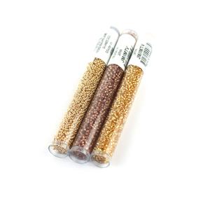 Golden; x3 11/0 Gold, Galvanised Gold and Bronze 24GM Tubes