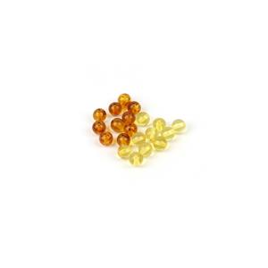 Monika's Amber Obsession; Cognac &  Lemon Amber Round Beads (20pcs)