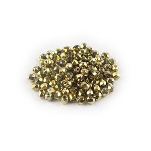 Crystal Amber Full Fire Polish Beads, 4mm (100pk)
