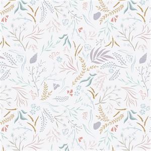 Lewis & Irene Presents Cassandra Connolly Sound Of The Sea Collection Seaweed Sway Sea Mist Fabric 0.5m
