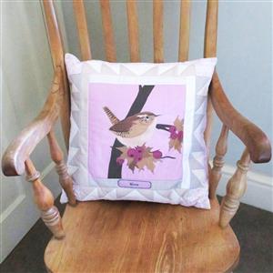 January's Bird Of The Month - Patchwork Star Cushion Kit, Instructions & Panel