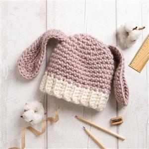 Wool Couture Baby/Child Bunny Hat Crochet Kit With Free Crochet Hook Worth £5
