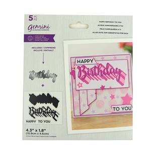 Gemini Stamp & Die Set - Happy Birthday to You - 5PC