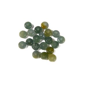20cts Type A, Olmec Blue,  Jadeite Plain Rondelles Approx 3x5mm, 20pcs