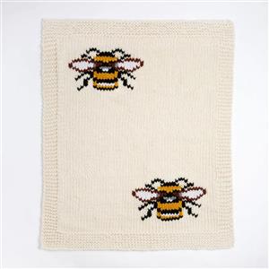 Wool Couture Cream Bee Blanket Knitting Kit With Free Knitting Needles Usually £8