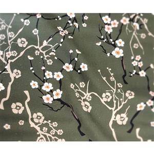 Sewing Sanctuary Green Cherry Blossom Fabric 0.5m (60