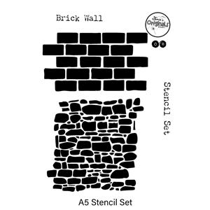 Janie's Originals - Brick Wall - A5 Stencil 