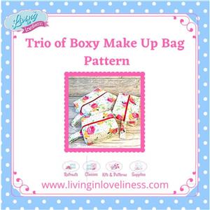 Living in Loveliness Beatrice Boxy Make Up Bag Instructions (Special Price) 