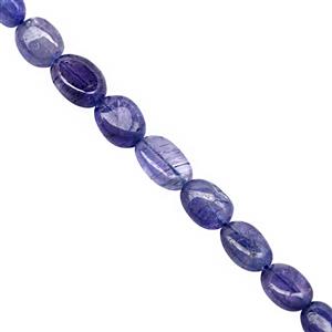 85cts Tanzanite Smooth Oval Approx 6.5x4.5 to 11.5x7.5mm, 32cm Strand